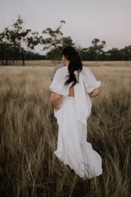 Joslin Studio Julianna Linen Ramie Maxi Dress Optical White Size 8 for rent on The Volte - image 6