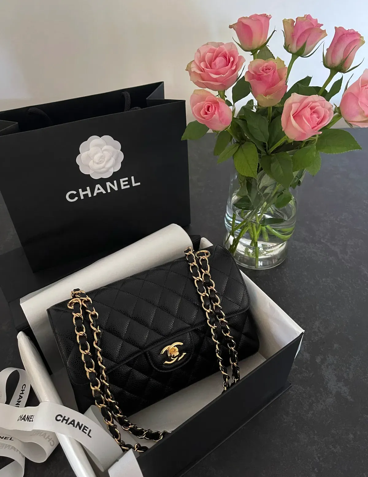 Chanel Classic Black Small Flap Handbag - Image 4