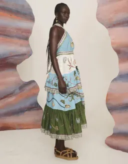 Alemais Bath House Midi Dress Multi Size 12 for rent on The Volte - image 2