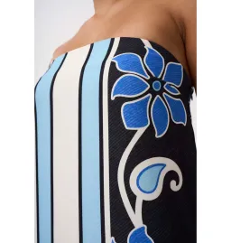 By Johnny Azure Granada Dress in Aqua Navy Ivory Size 8 for rent on The Volte - image 4