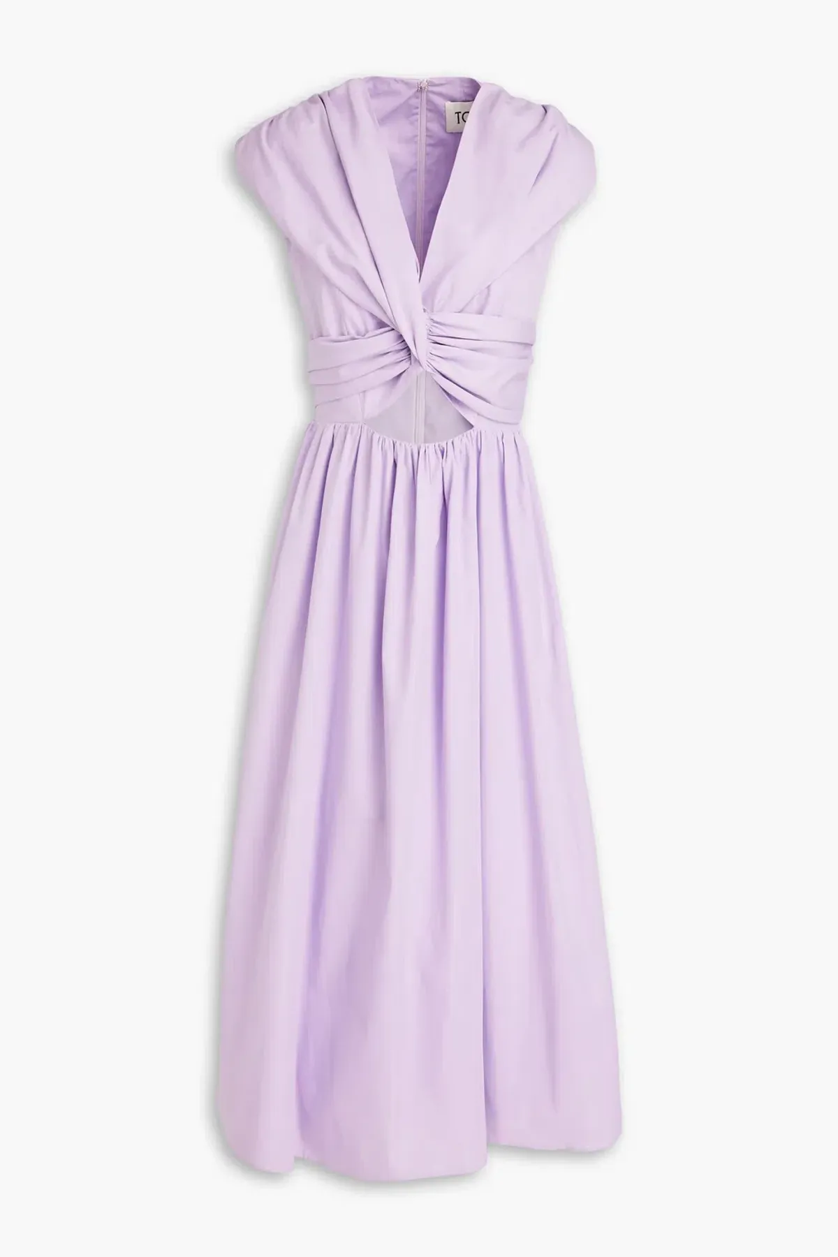 Tove Carine Twist Front Cutout Midi Dress Lilac Size 12 - Image 3