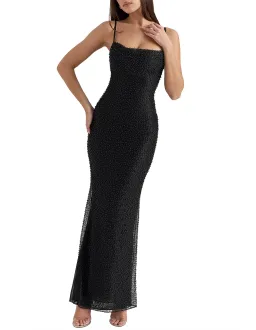 House of CB Calla Embellished Maxi Dress Black Size for rent on The Volte - image 1