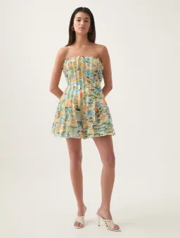 Aje Hybrid Sleeveless Mini Dress Floral Haze Size AU 10 for rent on The Volte - image 1