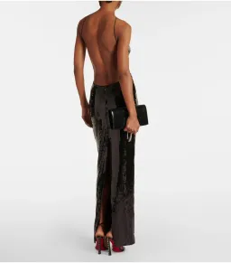 Maelle Paris Elsa Maxi Sequin Gown Black Size S / AU 8 for rent on The Volte - image 3