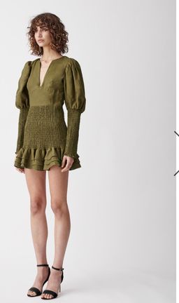 Joslin Studio - Morgan linen mini dress size 6 for rent on The Volte - image 3