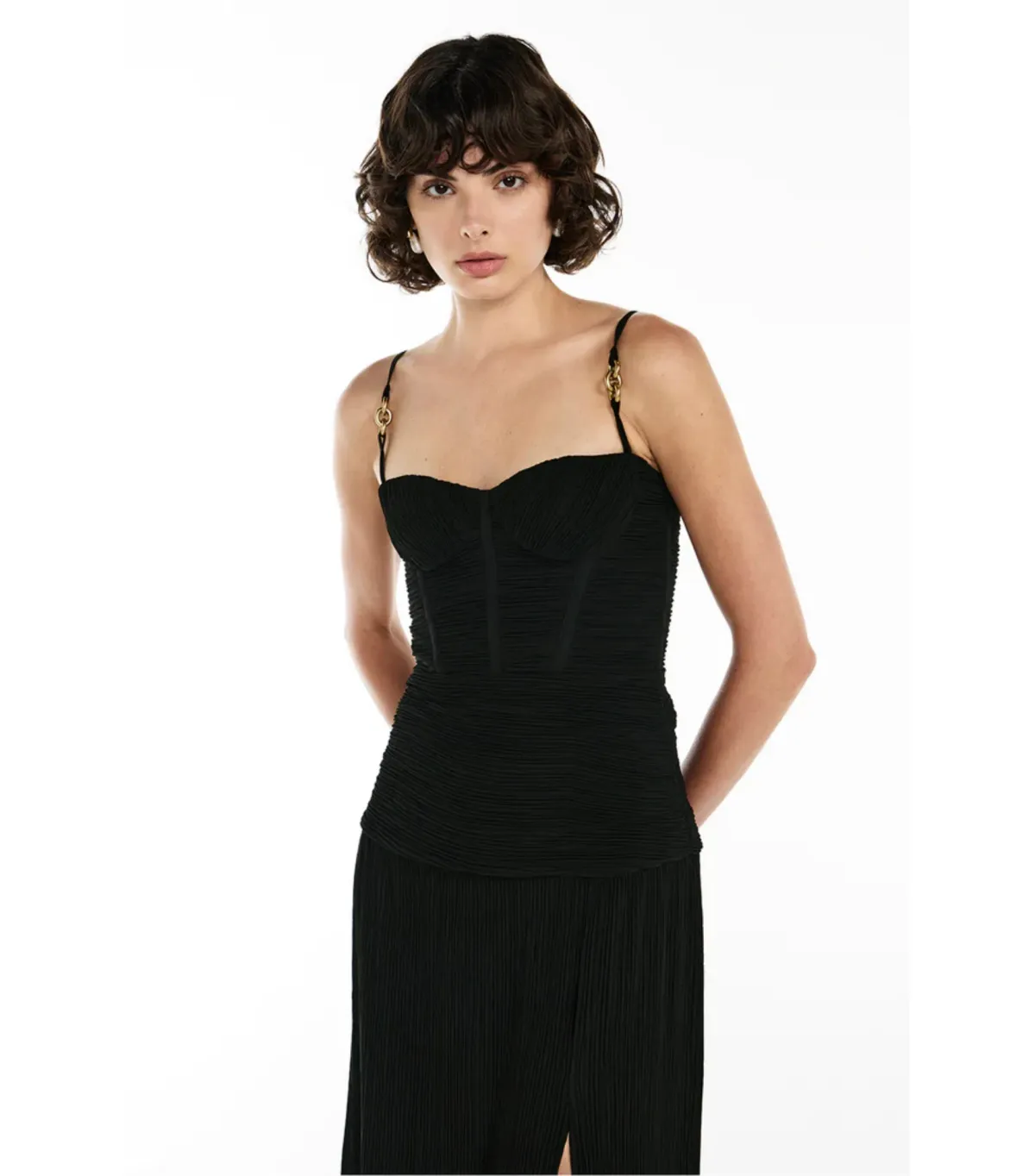 Manning Cartell Double Time Pleat Dress in Black Size AU 6 - Image 6