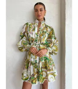 Alemais Octavia Ruffle Mini Dress in Ivory Size AU 6 for rent on The Volte - image 2