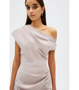 Misha Gia Midi Dress Faded Silver Size 6/XS for rent on The Volte - image 3