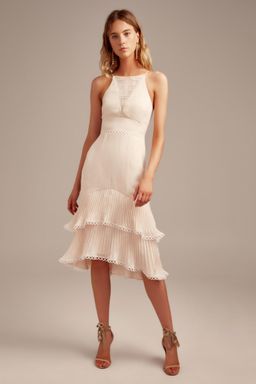 KEEPSAKE Too Close Midi Dress - Peach Nude for rent on The Volte - image 3