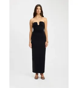 Kookai Tayla Trim Maxi Dress Black Size AU 6 for rent on The Volte - image 1
