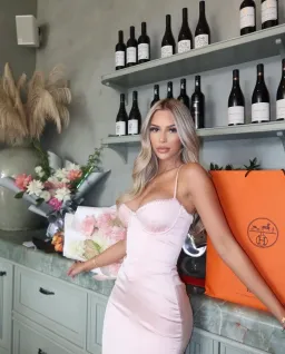 House Of CB Stefania Corset Maxi Dress Soft Peach Size AU 10 for rent on The Volte - image 7