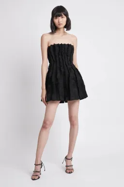 Aje Hybrid Sleeveless Mini Dress Black Size 4 for rent on The Volte - image 1