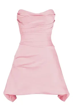 House of CB Jasmine Draped Strapless Corset Mini Dress Rose Pink Size S / AU 8  for rent on The Volte - image 9