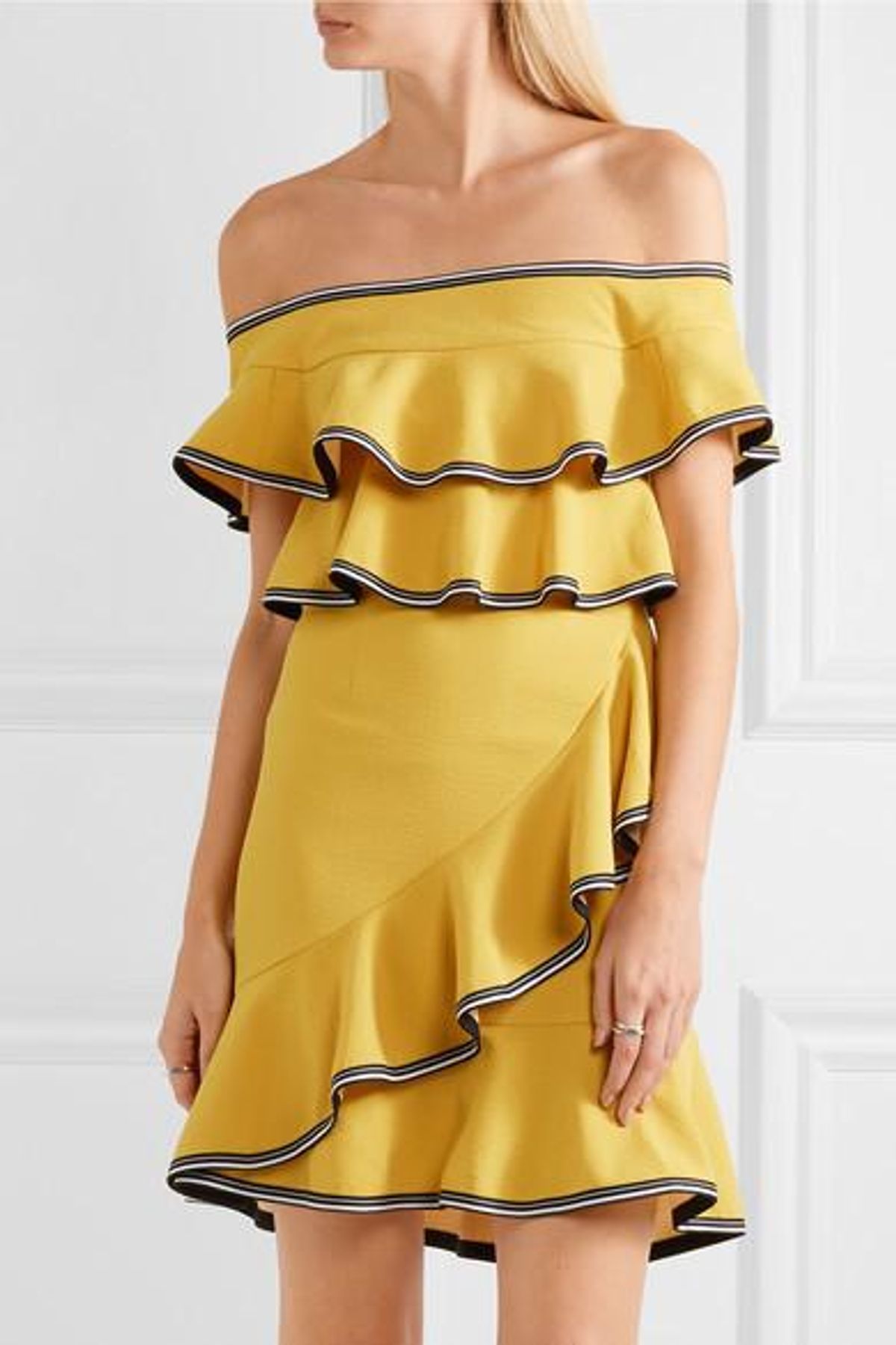 Rebecca Vallance Courtside Ruffle Mini Dress Zest Size 8 - Image 2