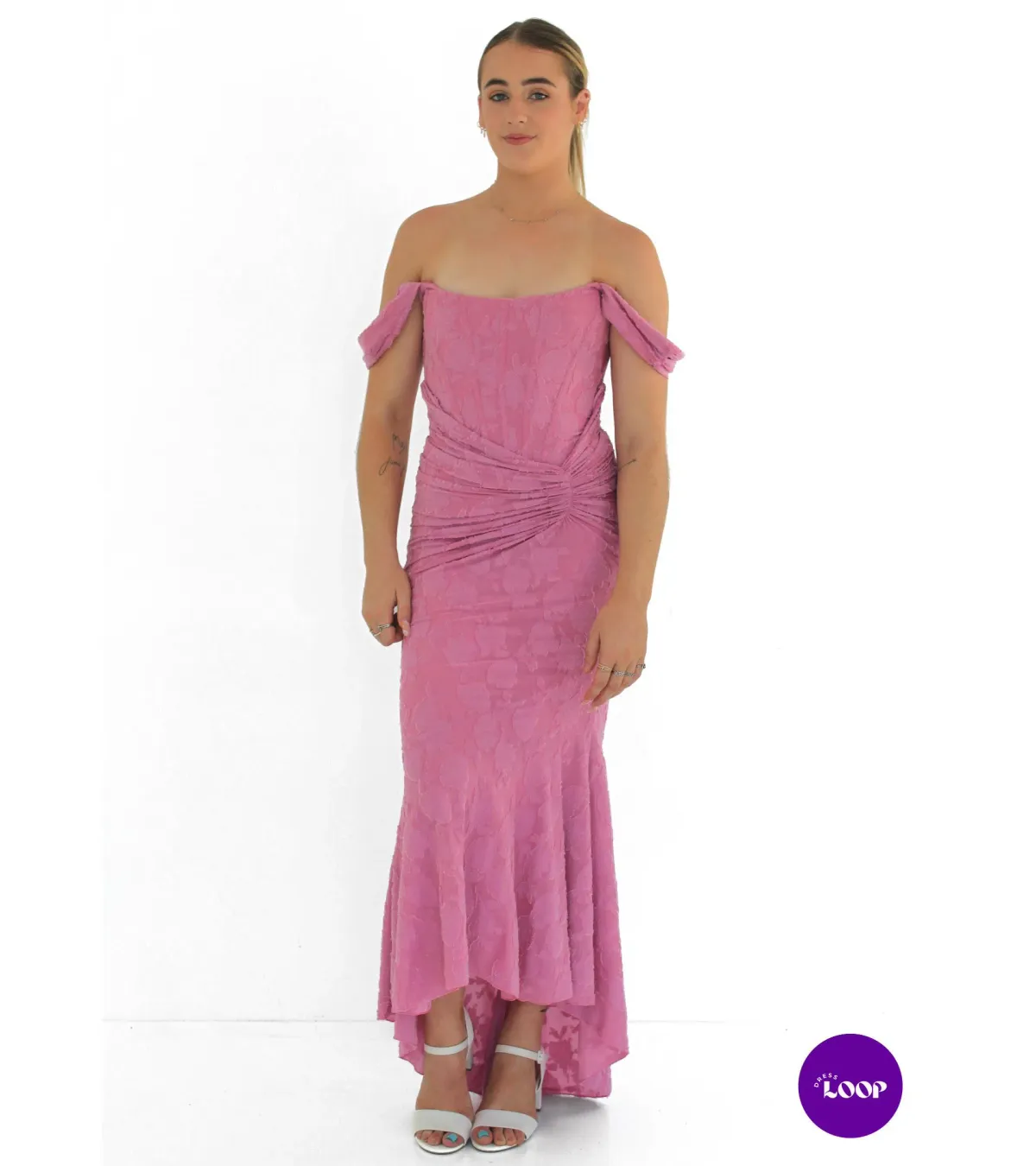 House Of CB Cesca Floral Maxi Dress Rose Pink Size M / AU 10 - Image 2