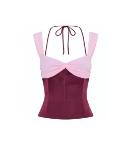 I am Delilah Scarlett Corset and Maxi Skirt Set in Berry Size AU 6  for rent on The Volte - image 4