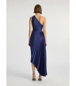 A.L.C. Delfina Satin Pleated Dress Riviera Size AU 6 for rent on The Volte - image 5