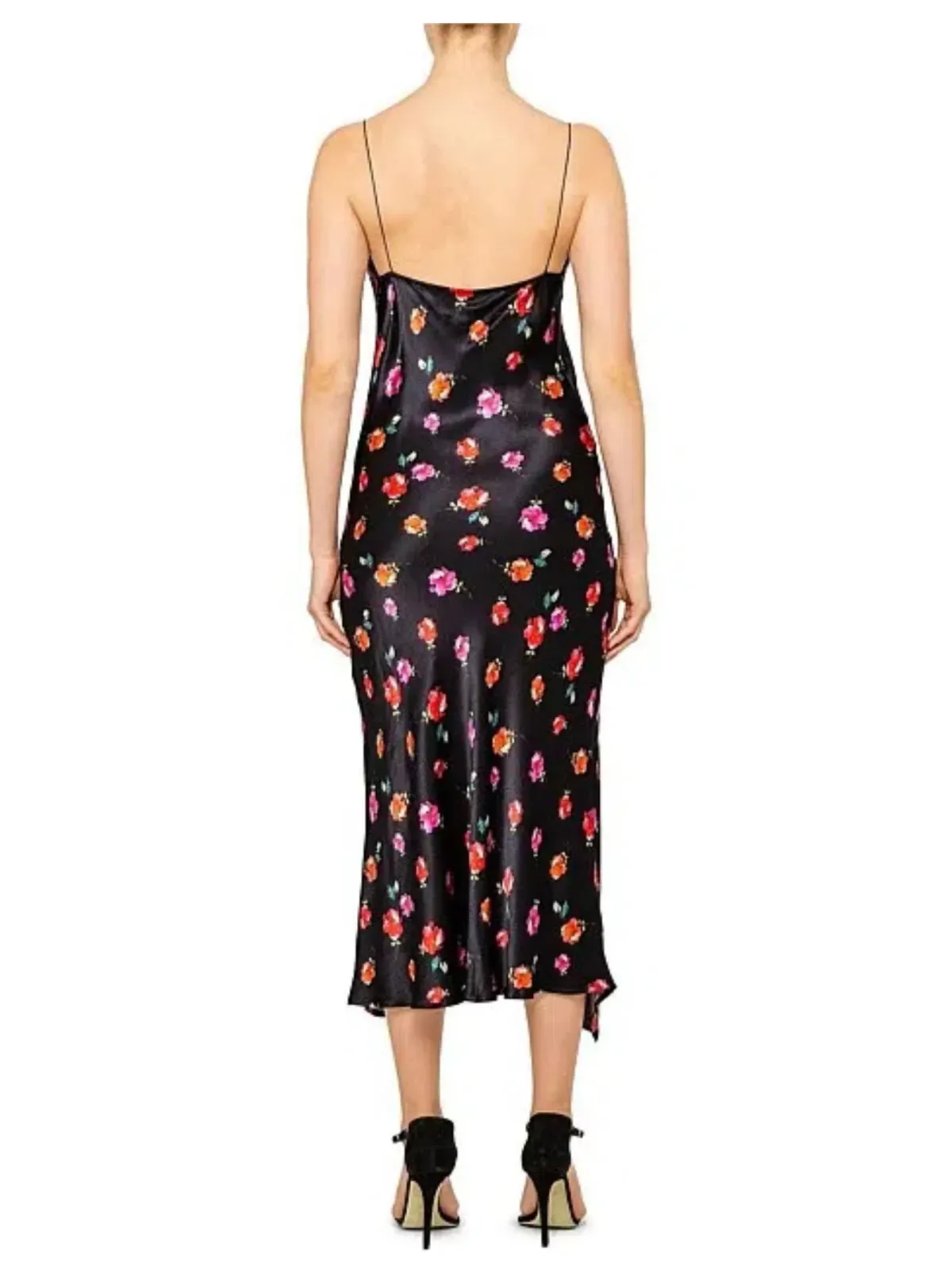Bec & Bridge Floral Midi Dress Black Floral Size AU 6 - Image 2