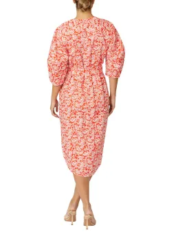 Anthea Crawford Kelly Knee Length Shirtdress Orange/White Size 18 for rent on The Volte - image 3