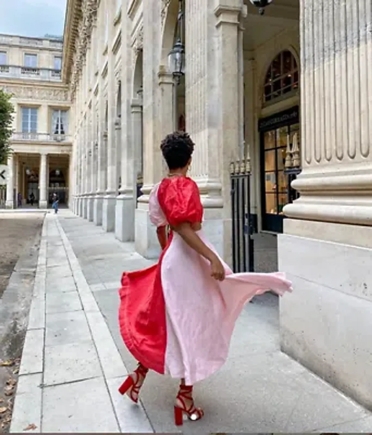 Aje Entwined Midi Dress Pink/Red Size 6 - Image 3