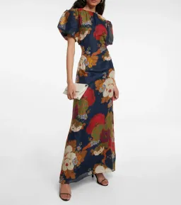 Sir the Label Bonita Puff Sleeve Gown Garcia Floral Print Size 1 / AU 8 for rent on The Volte - image 1