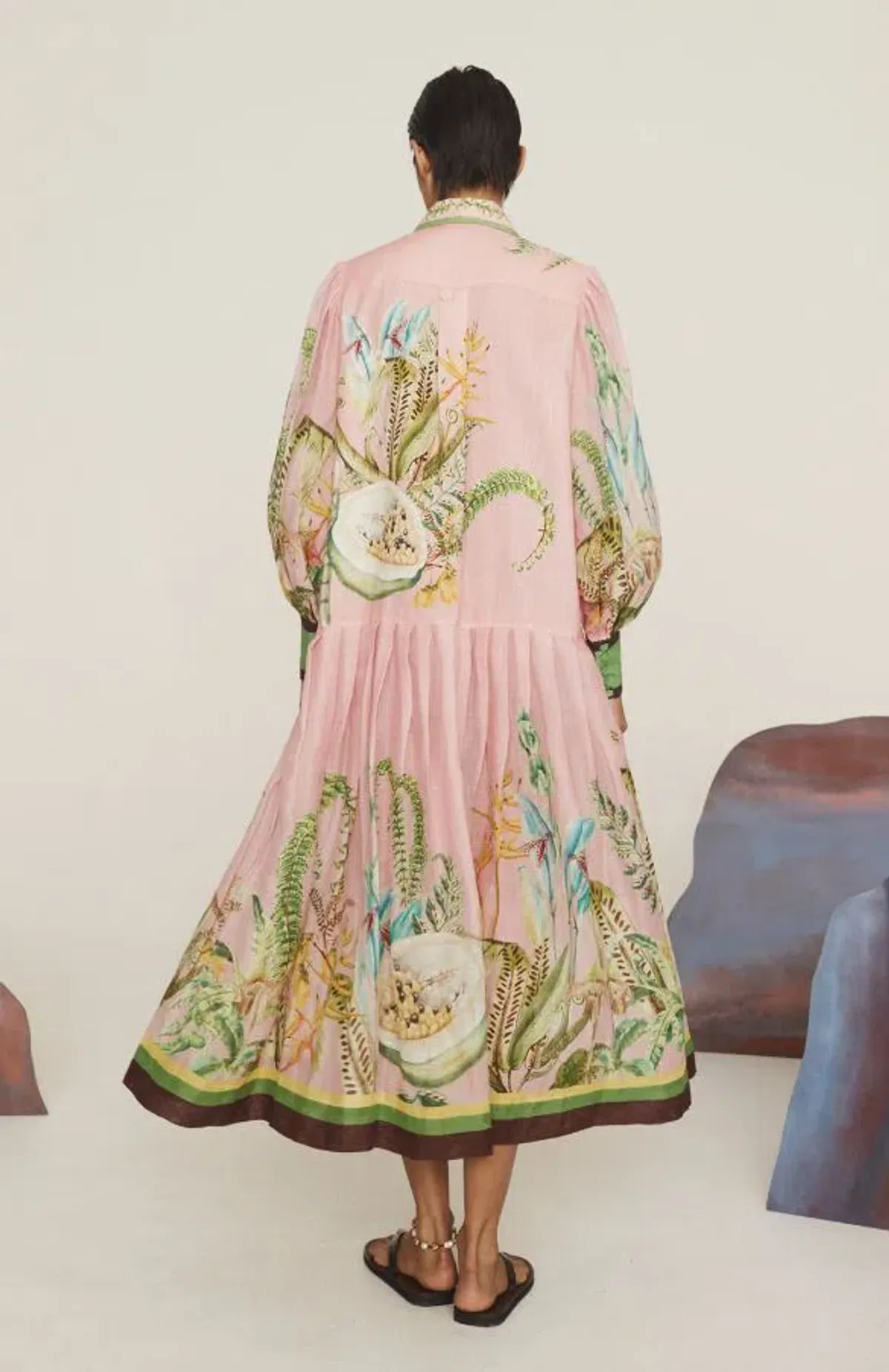 Alemais Papaya Shirtdress Pink Multi Size 14 - Image 2