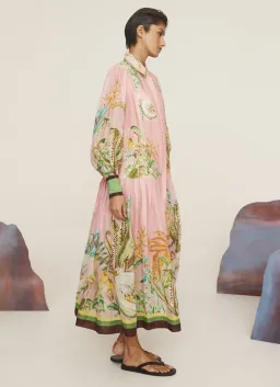 Alemais Papaya Shirtdress Pink Multi Size 14 for rent on The Volte - image 3