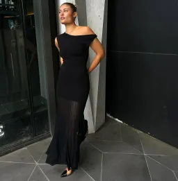 Sir the Label The Indigo Twist Dress in Black Size 12 for rent on The Volte - image 1