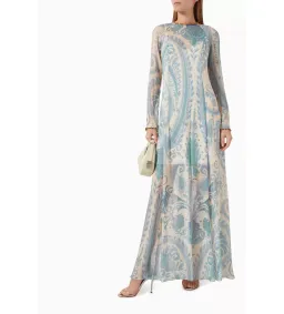 Zimmermann The Illuminate Sheath Dress in Turquoise Paisley Size 0/Au 8 for rent on The Volte - image 1