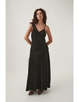 Aje Spirit Lace Maxi Dress Black Size 6  for rent on The Volte - image 1
