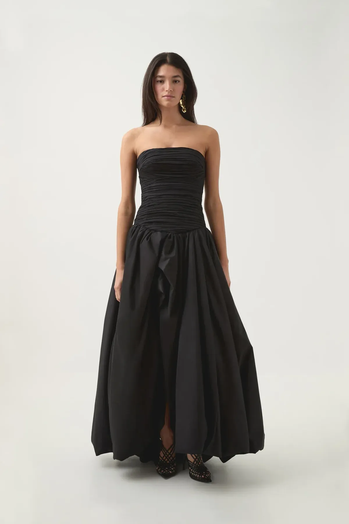 Aje Violette Bubble Hem Maxi Dress Black Size 4  - Image 1