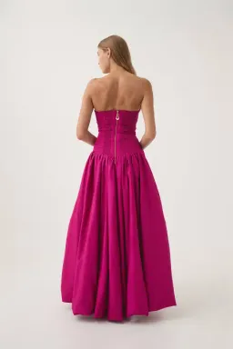 Aje Violette Bubble Hem Maxi Dress Pink Size 4 for rent on The Volte - image 3