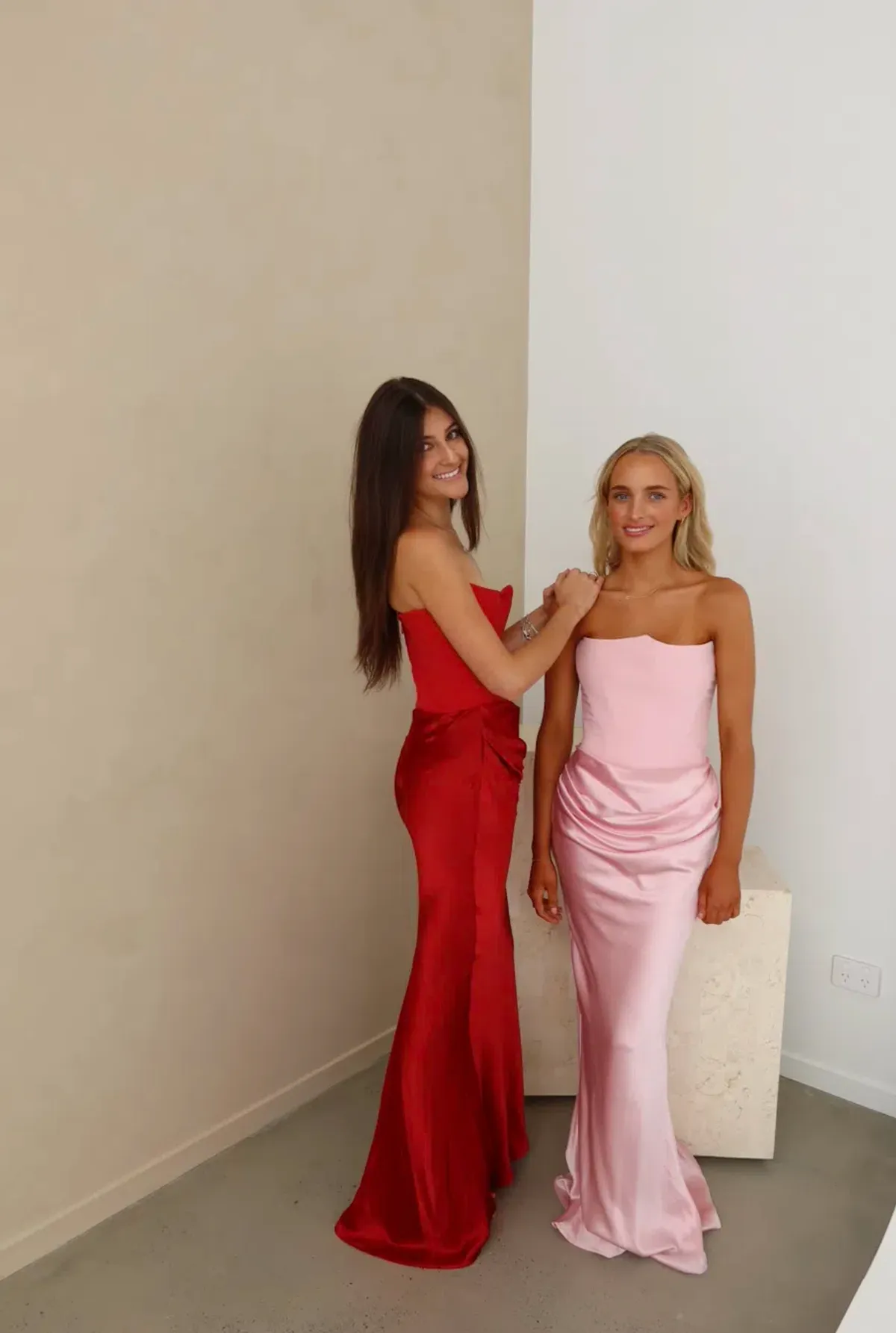 House of CB Persephone Strapless Corset Dress Red Size XS/AU 6  - Image 5