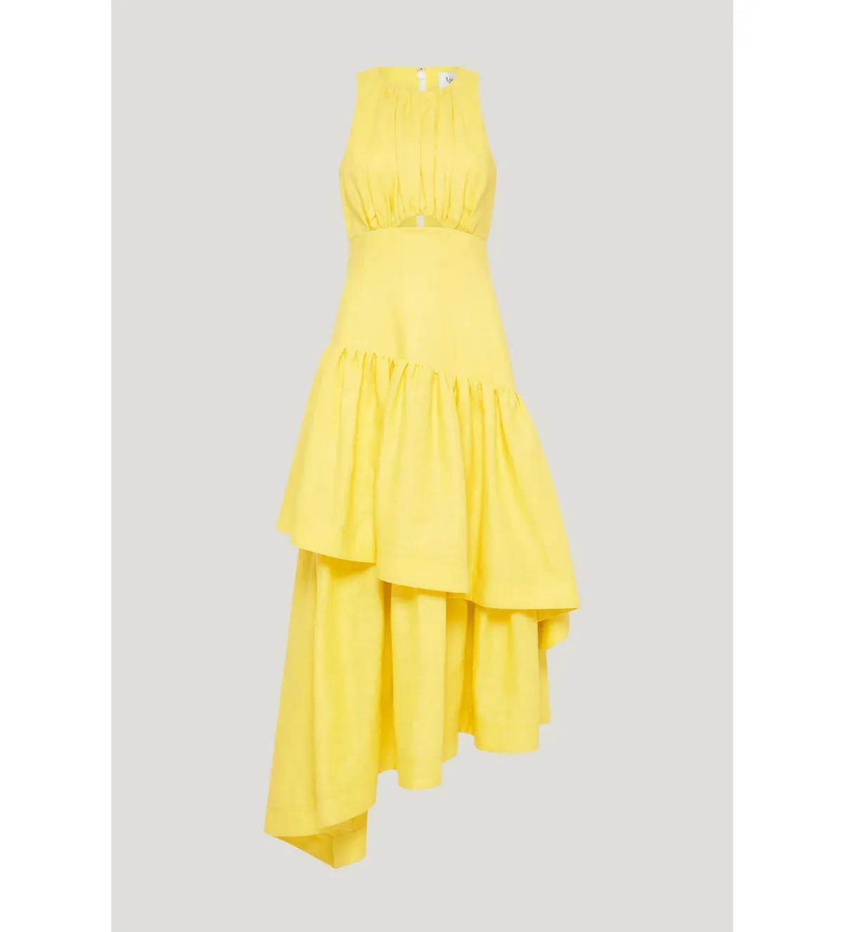 Aje Caliente Cut out Tiered Midi Dress Yellow Size 8  - Image 2