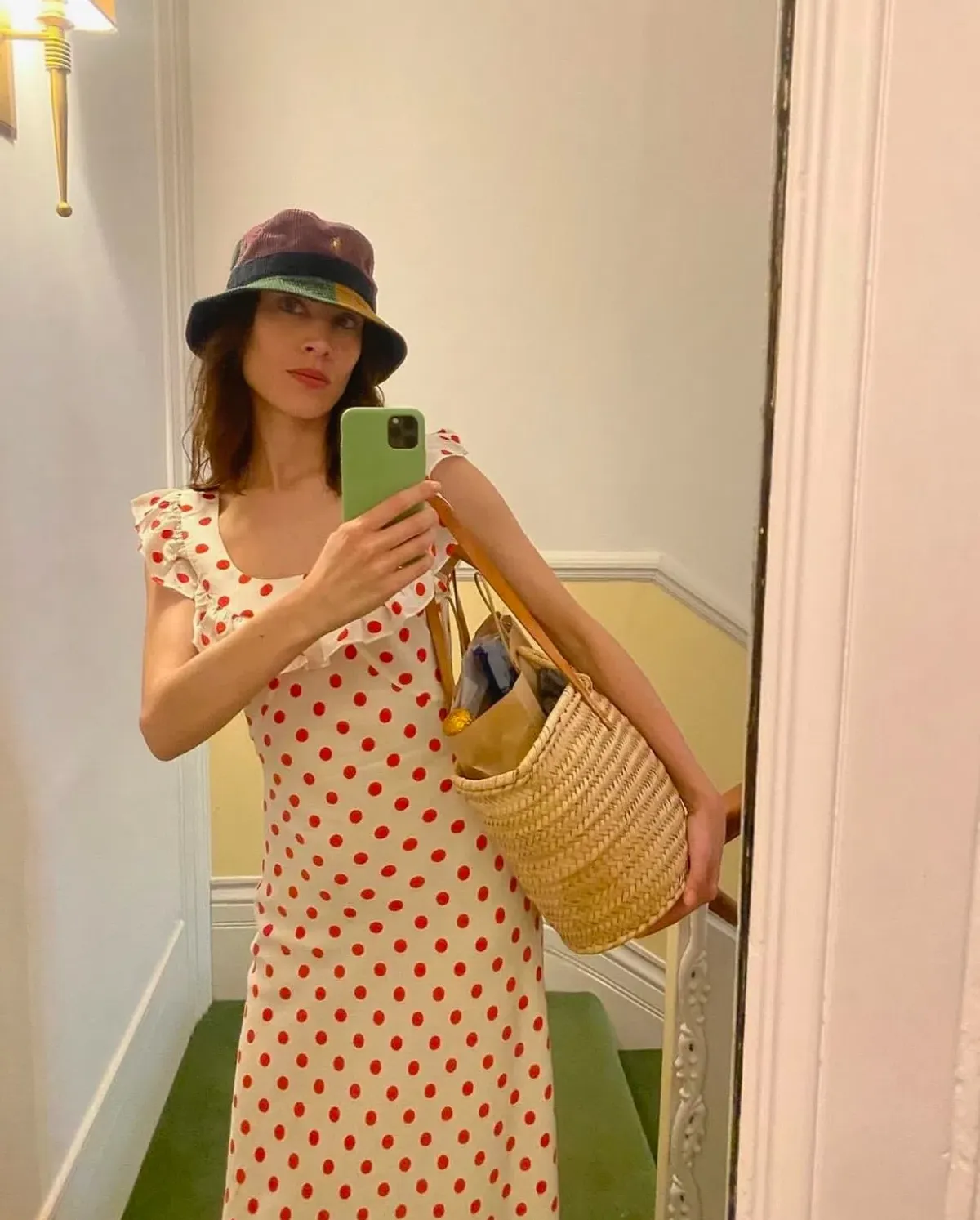 Realisation Par Claudia Dress in Super Dot White Red Size M (AU 10-12) - Image 8