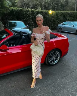 Realisation Par Claudia Dress in Super Dot White Red Size M (AU 10-12) for rent on The Volte - image 4