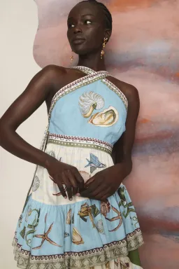 Alemais Bath House Ruffle Midi Dress Multi Size 12 for rent on The Volte - image 5