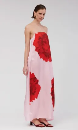 Suboo Emilia Bustier Maxi Dress Pink Floral Size S / AU 8 for rent on The Volte - image 2