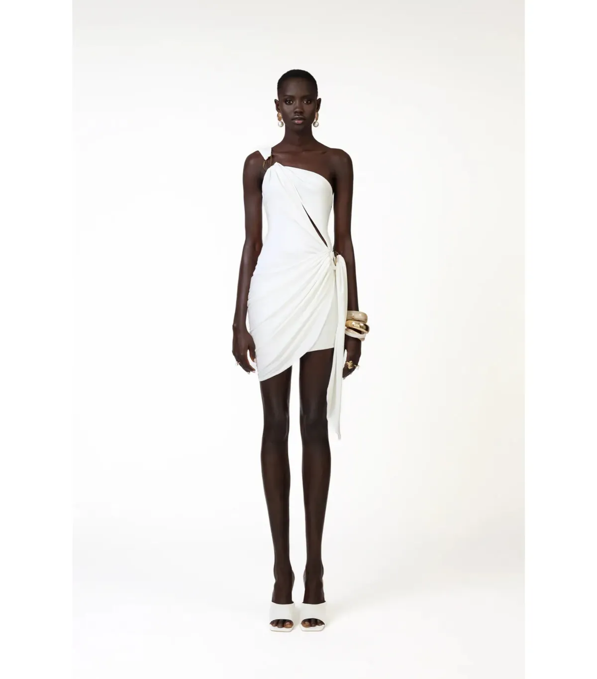 Khanums Klex Mini Dress Ivory Size AU 8 - Image 1