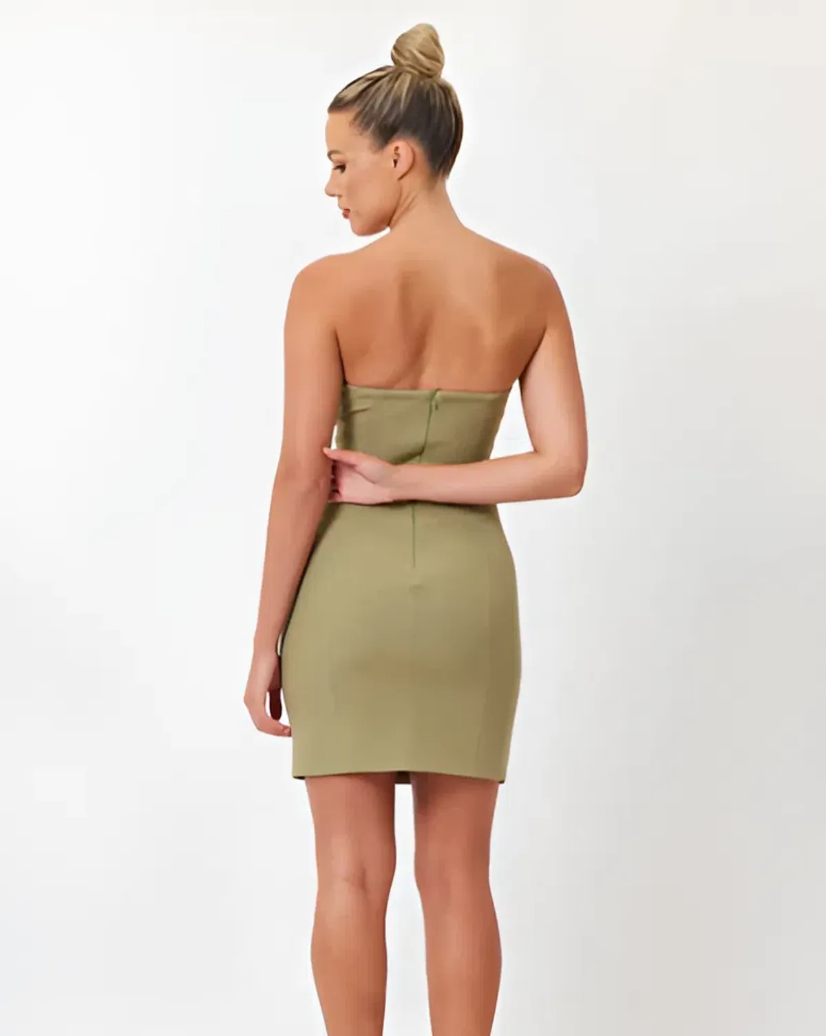 Bianca & Bridgett Nicola Strapless Mini Dress Green Size XL / AU 14 - Image 2