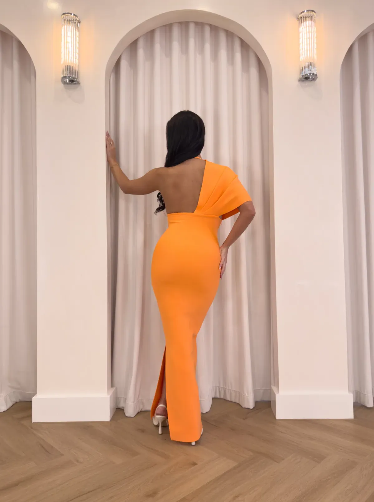 Catwalk Connection Lucia Bandage Dress Orange Size S / AU 8 - Image 2