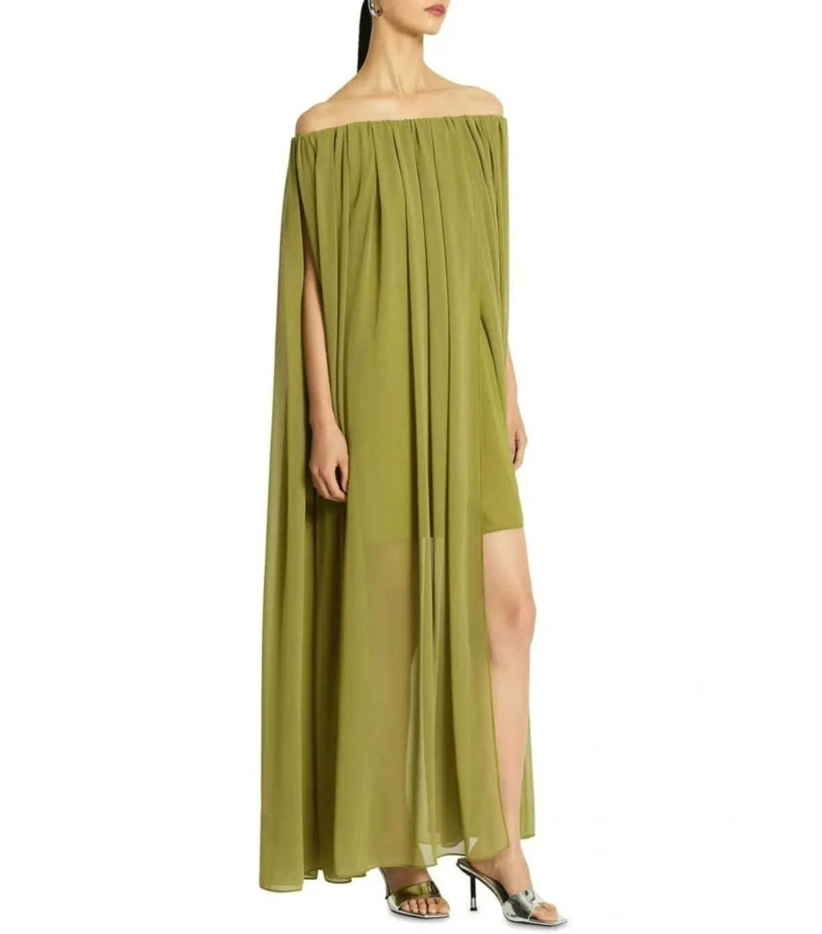 Sass & Bide Claret Maxi Dress Olive Green Size AU 6 - Image 4