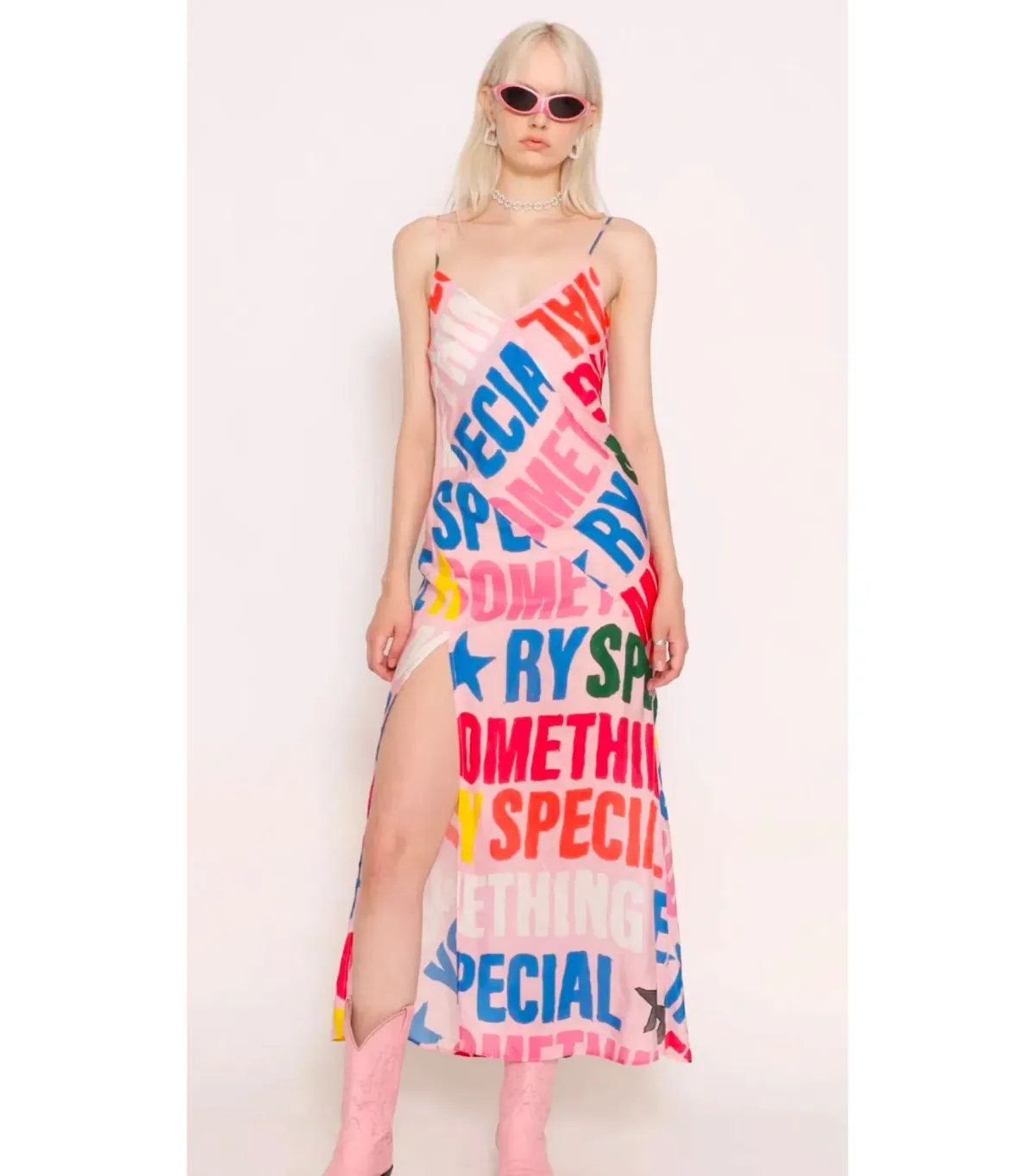 Something Very Special Reddit Slip Dress Multi Size M / AU 10 - Image 1