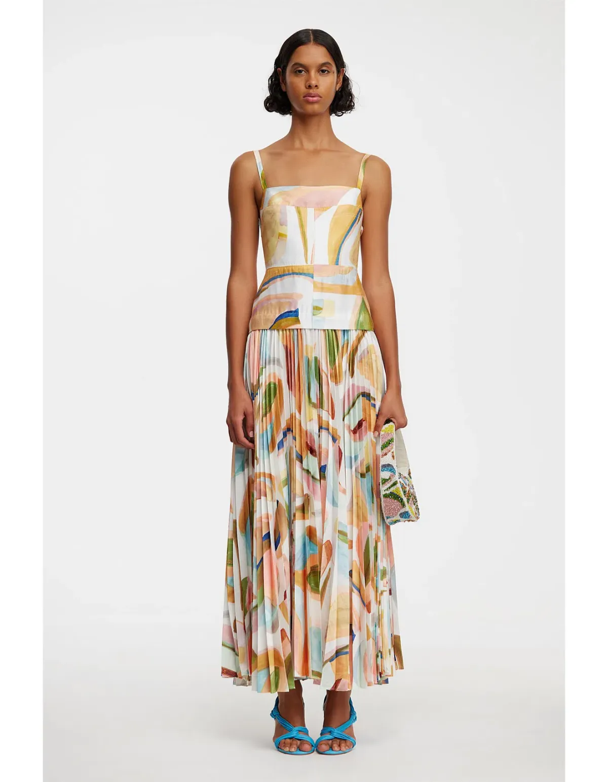 Acler Leasgill Midi Dress in Cubist Canyon Size 8 - Image 1