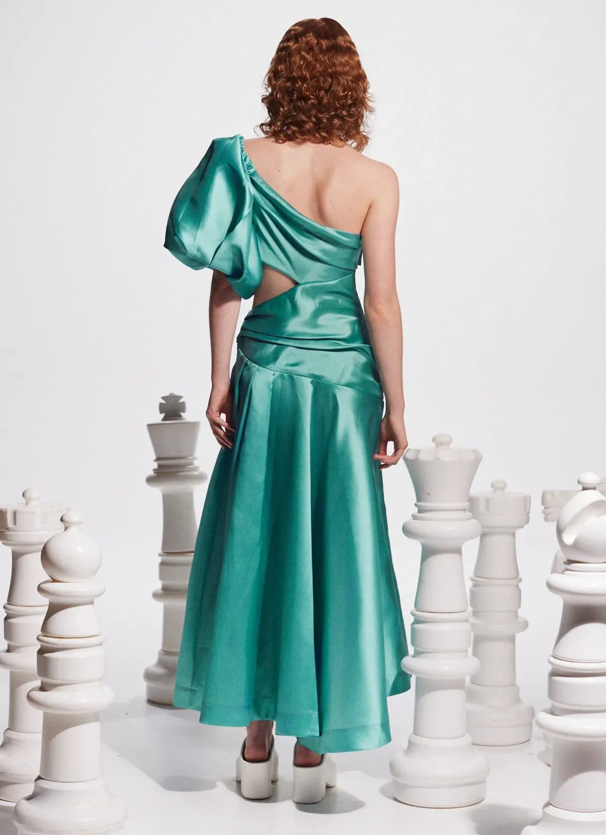 Alemais Regent Gown Jade Size 12 - Image 3