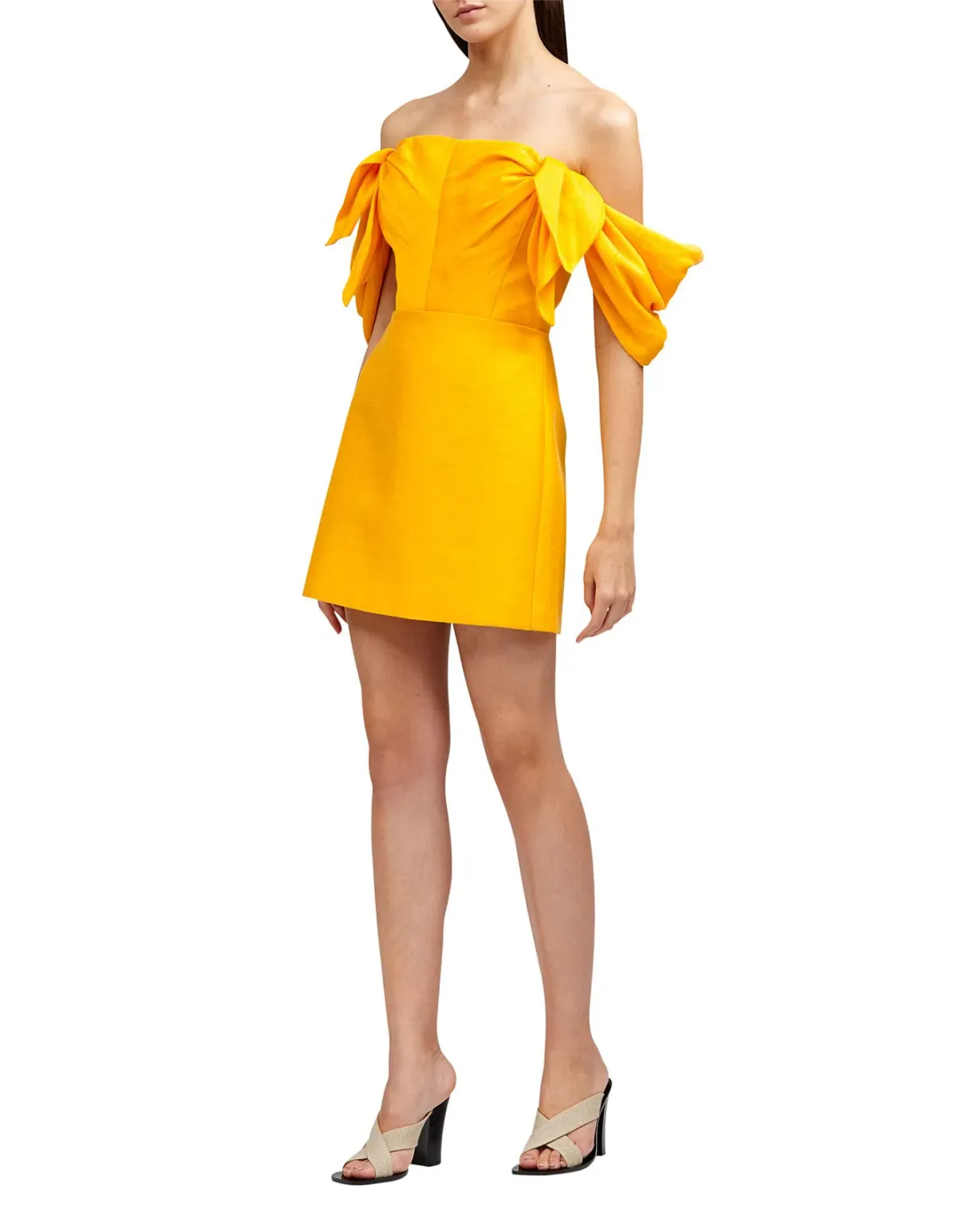 Acler Selkin Mini Dress Yellow Size 10 - Image 2