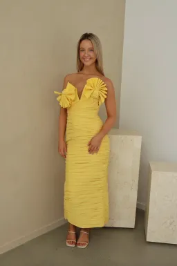 Rachel Gilbert Jensen Dress Yellow Size 2/Au 10  for rent on The Volte - image 2