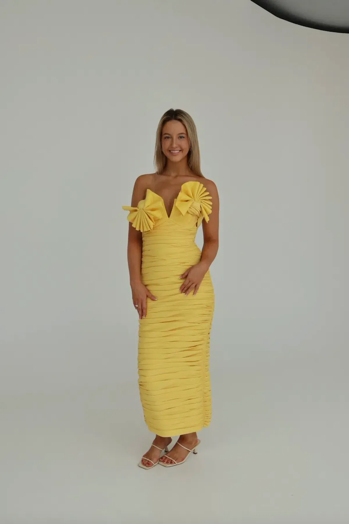 Rachel Gilbert Jensen Dress Yellow Size 2/Au 10  - Image 1