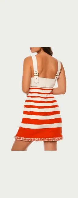 Zimmermann Postcard Boatneck Mini Dress White/Red Size 14 for rent on The Volte - image 2