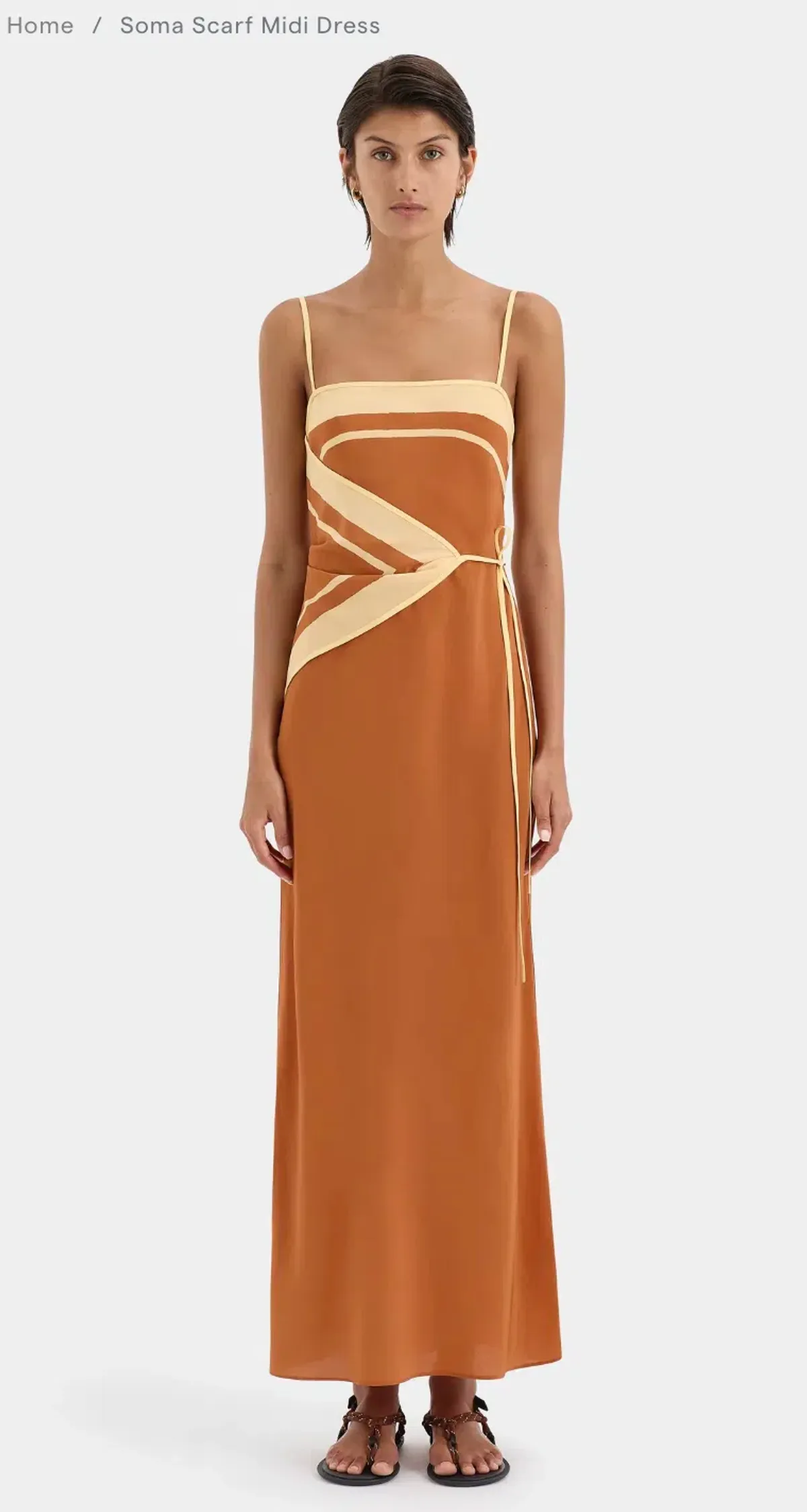 Sir the Label Soma Scarf Midi Dress - Image 1